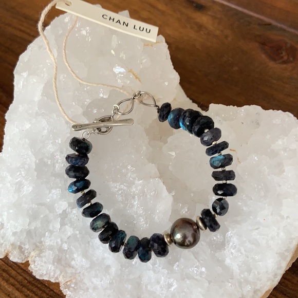 Chan Luu Blk Baroque Pearl & Labradorite Bracelet - Picture 2 of 10